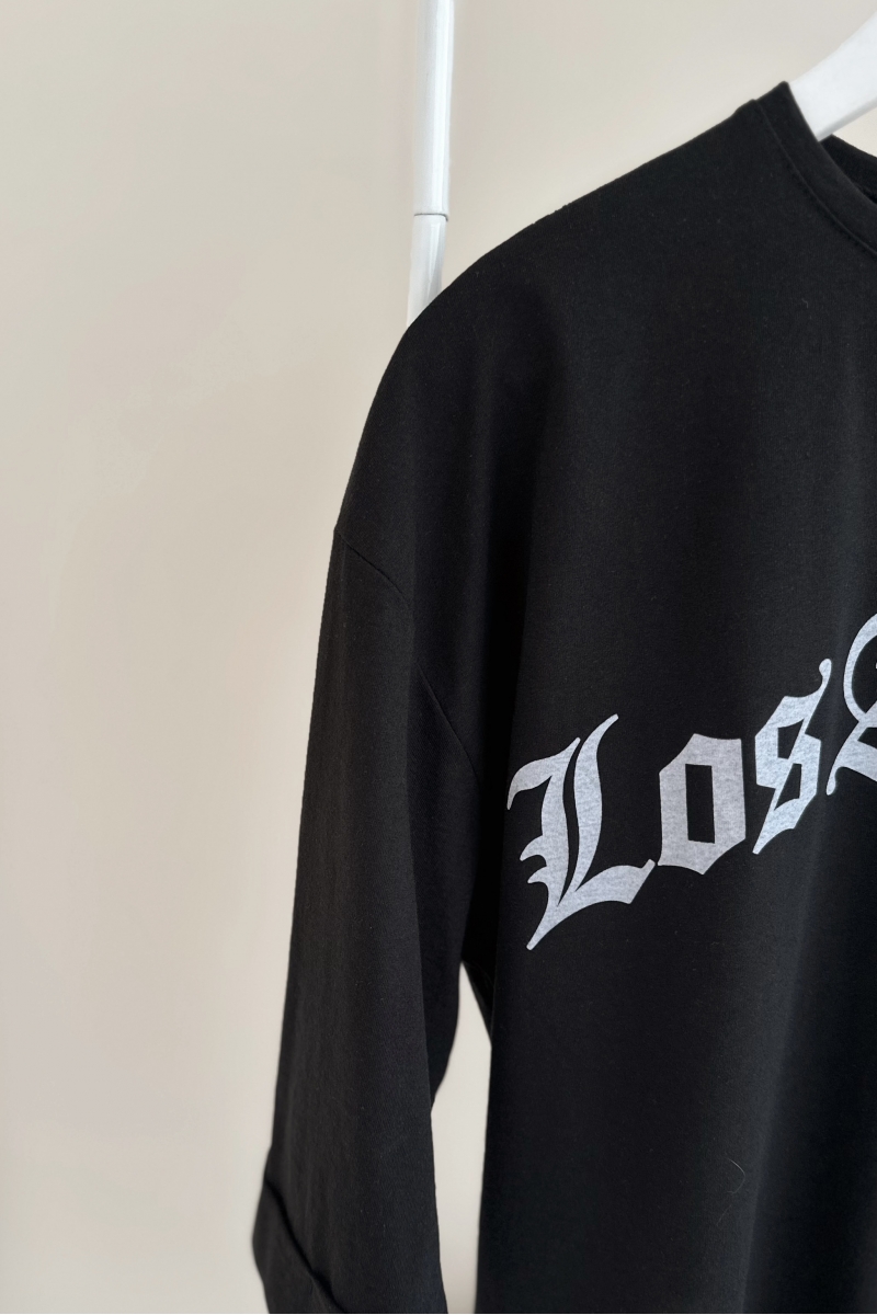 MO12834 Los Angeles Baskılı Siyah T-Shirt     
