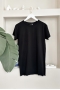 MO269 Yırtmaçlı Siyah  T-Shirt 