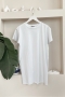 MO269 Yırtmaçlı Beyaz  T-Shirt 