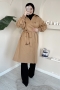 MO194 Kol Büzgülü Camel Trençkot 