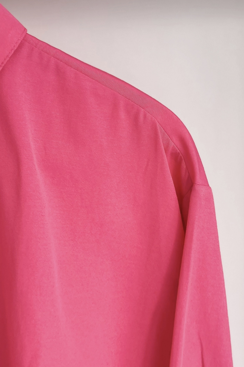 MO286 Düğmeli Yakalı Pembe Tunik 
