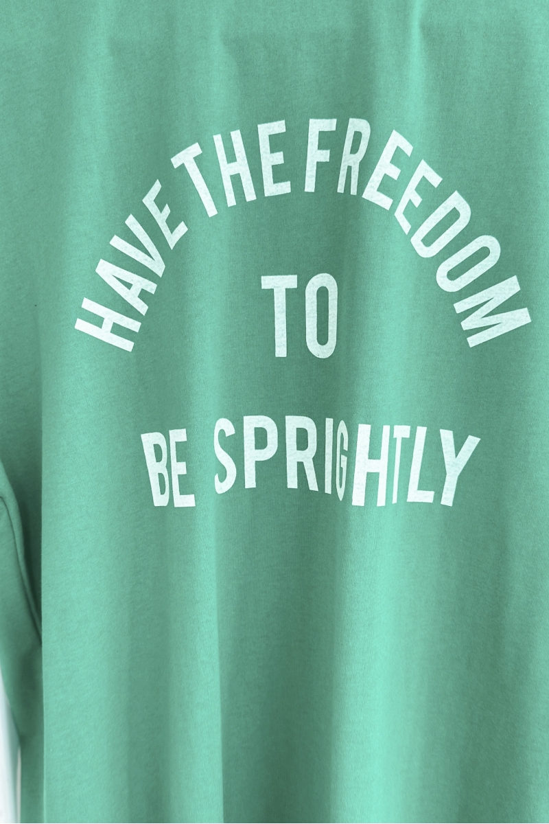 MO326 Have Baskılı Yeşil T-shirt  