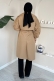 MO194 Kol Büzgülü Camel Trençkot 