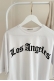 MO12834 Los Angeles Baskılı Beyaz T-Shirt    