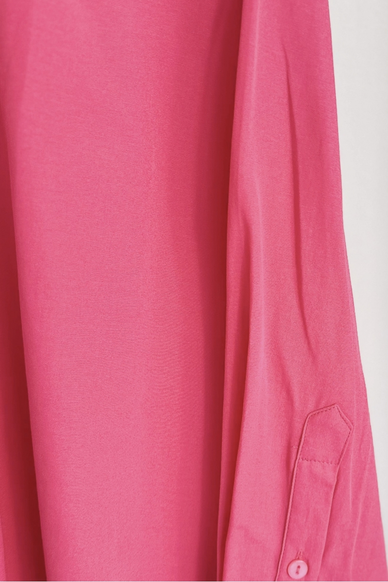 MO286 Düğmeli Yakalı Pembe Tunik 