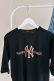 MO12837 Yankees Baskılı Siyah T-Shirt   