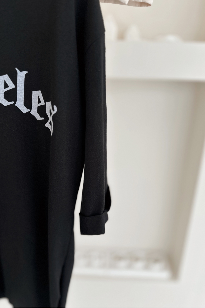 MO12834 Los Angeles Baskılı Siyah T-Shirt     