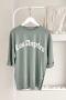 MO12834 Los Angeles Baskılı Mint Yeşili T-Shirt   