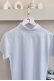 MO178 Kadın Beyaz Boğazlı T-Shirt
