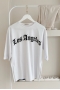 MO12834 Los Angeles Baskılı Beyaz T-Shirt    