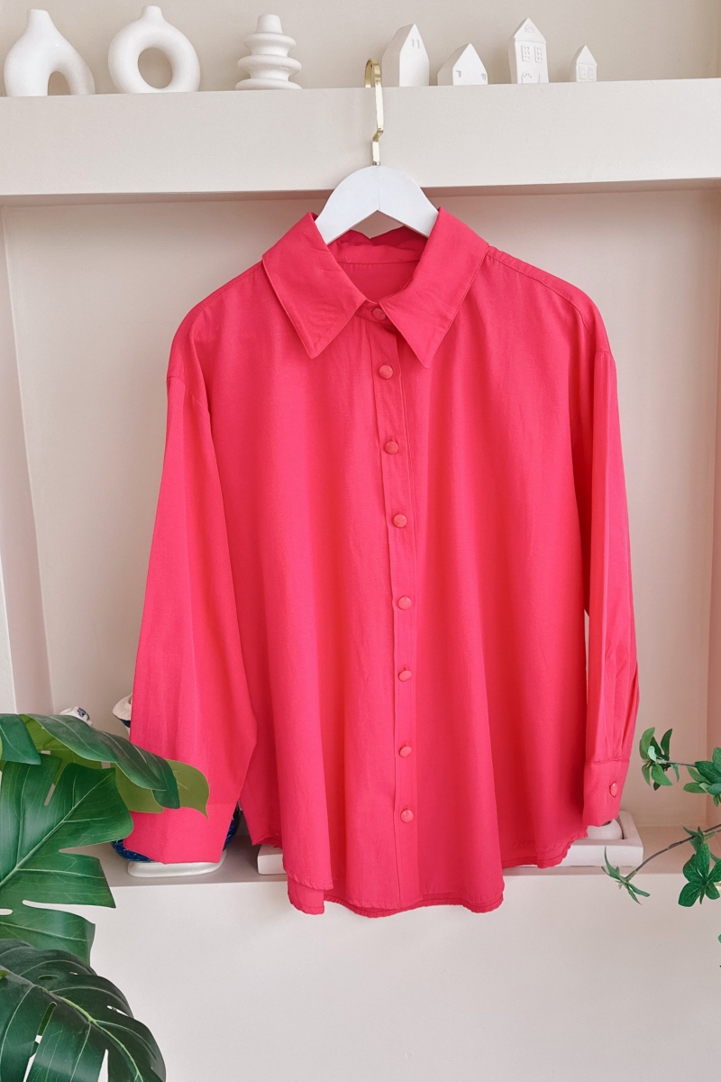 MO220 Renkli Düğmeli Pembe Tunik 