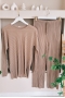 MO102 Fitilli Yırtmaçlı Camel  Alt Üst Takım