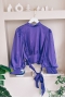 MO252 Balon Kol Mor Saten Tunik 
