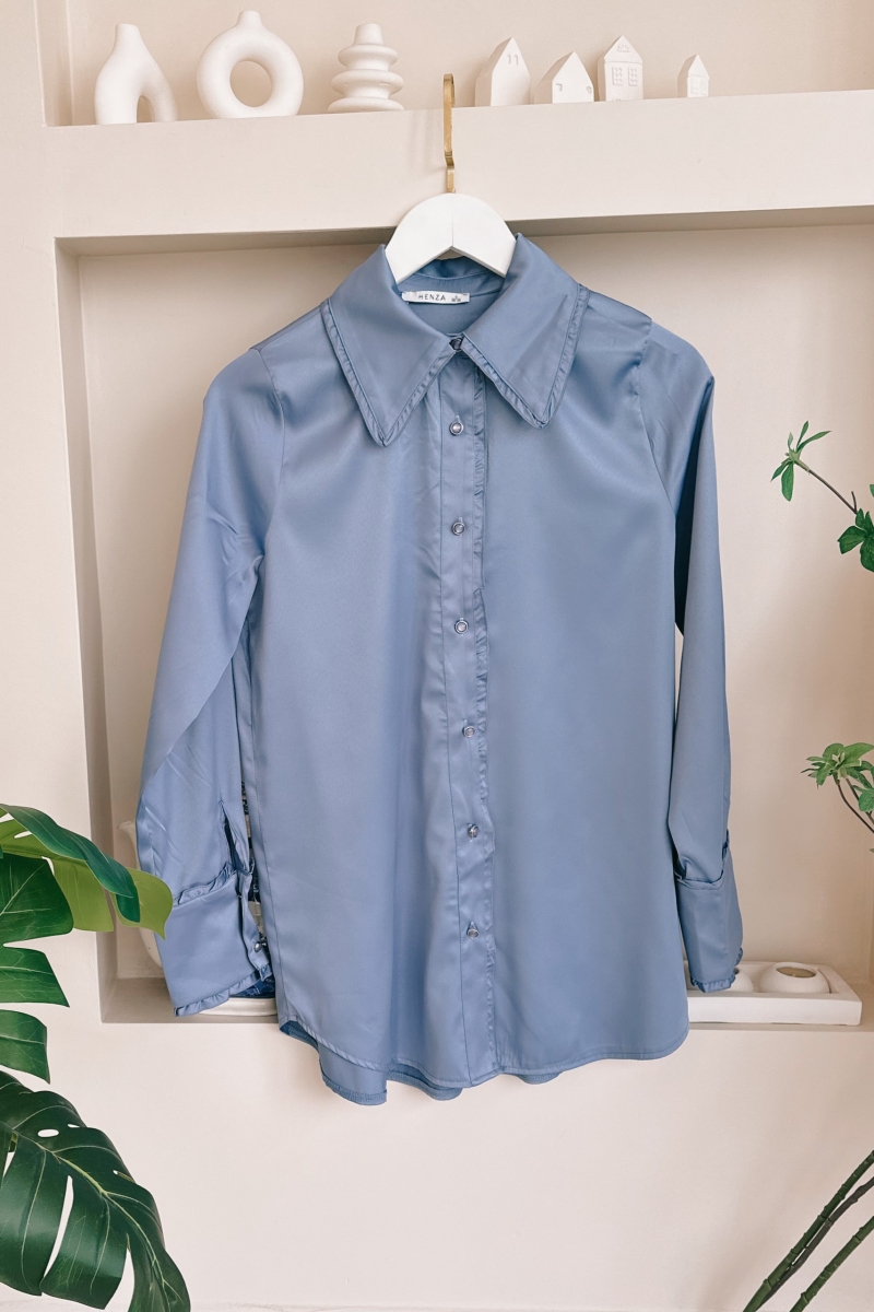 MO253 Bebe Yaka İndigo Tunik 