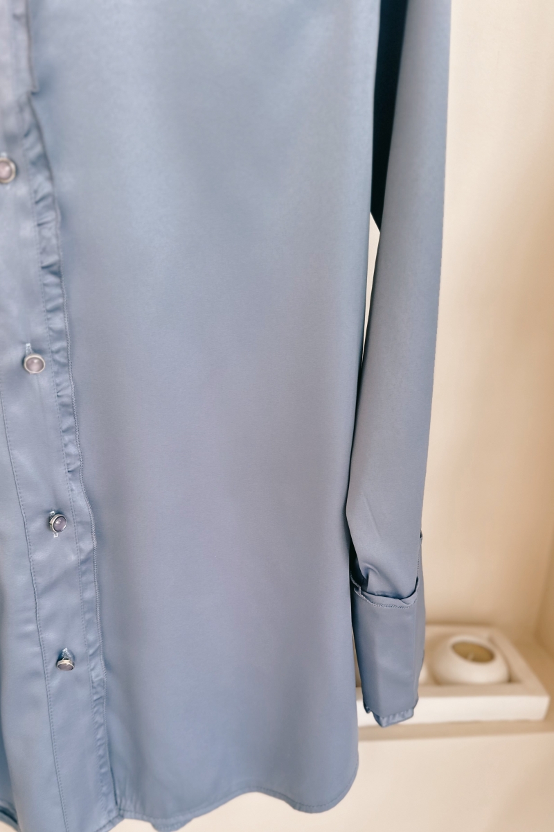 MO253 Bebe Yaka İndigo Tunik 